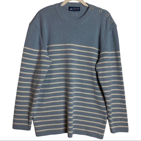 Saint James Other - Saint James Né De la Mer Wool Blend Stripped Pullover Nautical Sweater